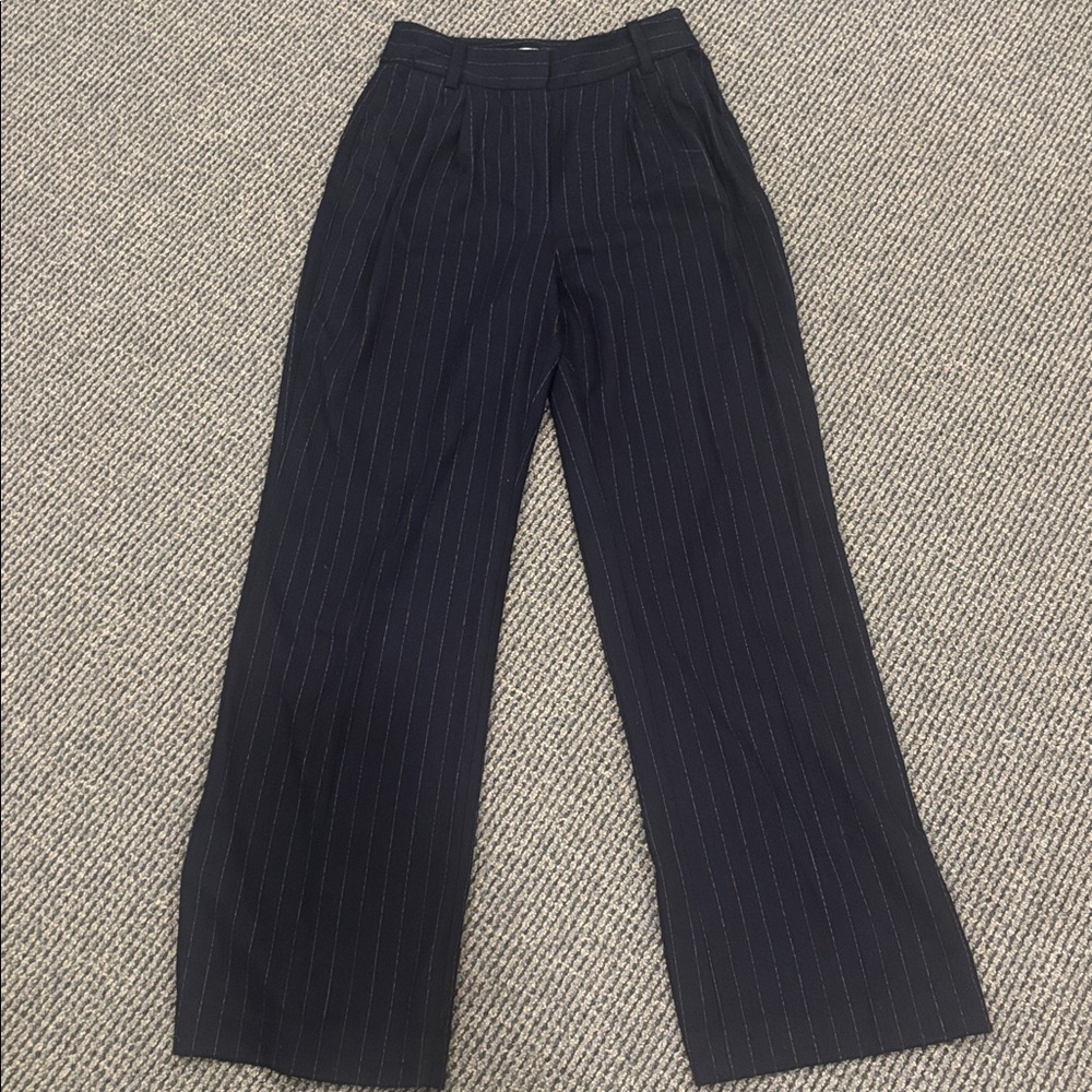 Favorite Daughter the Favorite Pant Navy Pinstripe